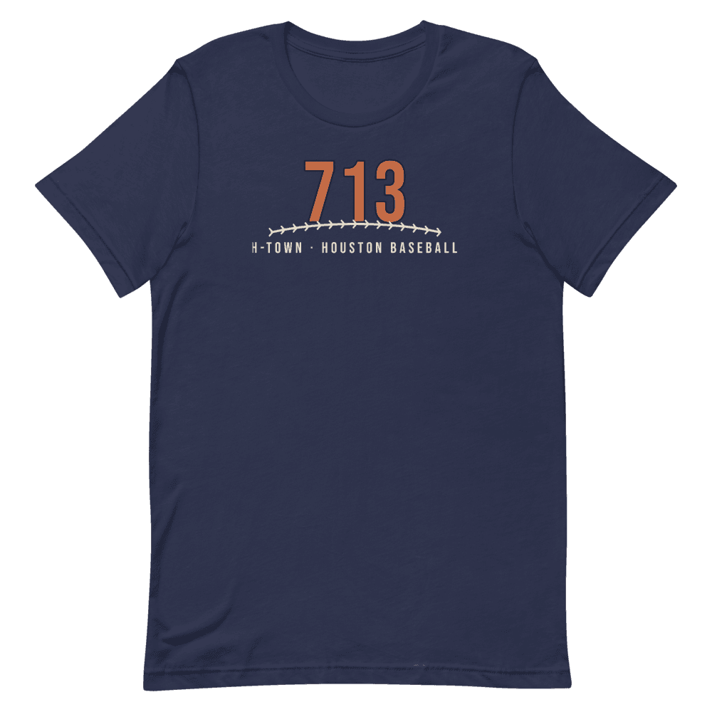 Houston 713 H-Town Baseball — Navy T-Shirt