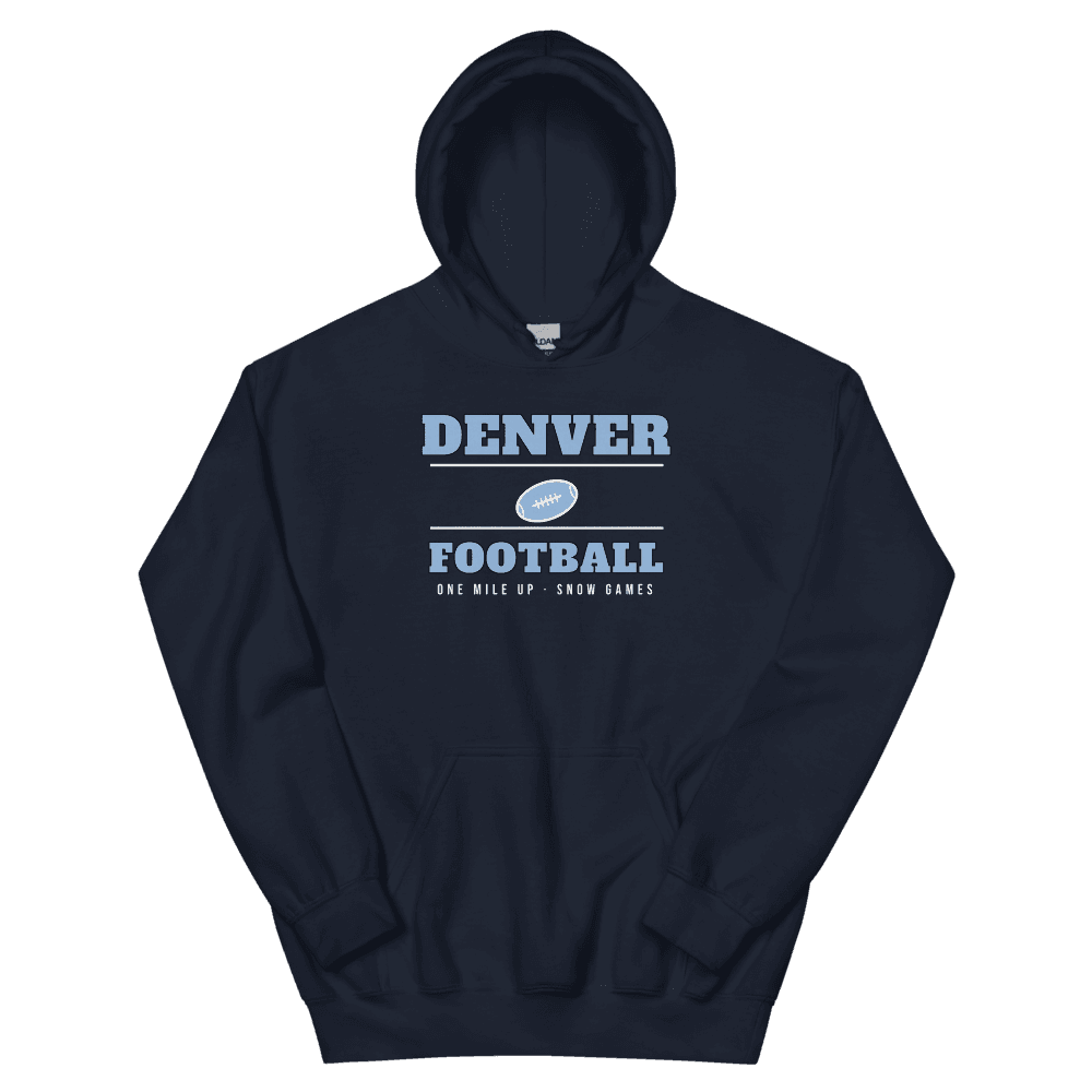 Denver Football One Mile Up — Navy Hoodie