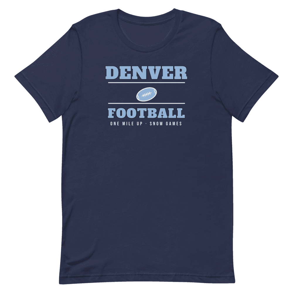 Denver Football One Mile Up on Navy T-Shirt