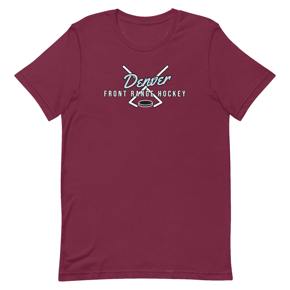 Denver Front Range Hockey — Maroon T-Shirt