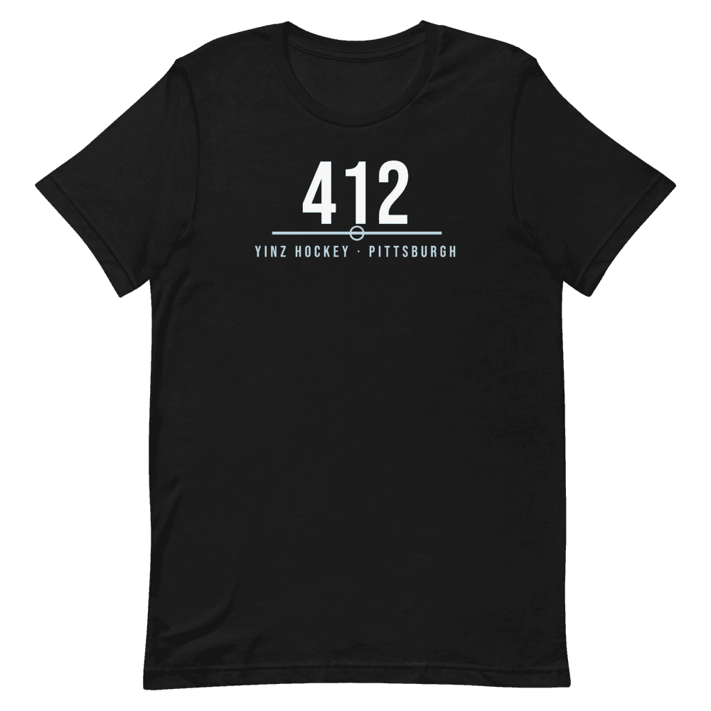 Pittsburgh 412 Yinz Hockey — Black T-Shirt
