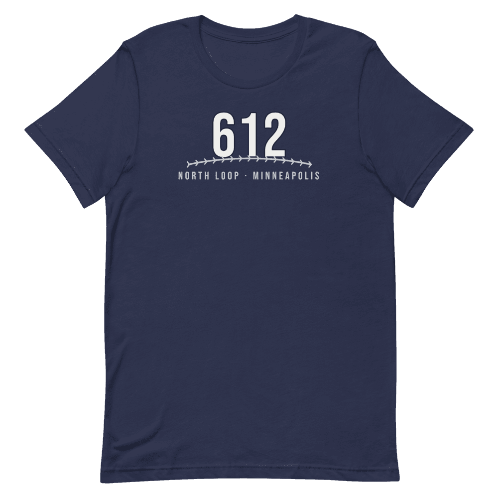 Minneapolis 612 North Loop Baseball — Navy T-Shirt