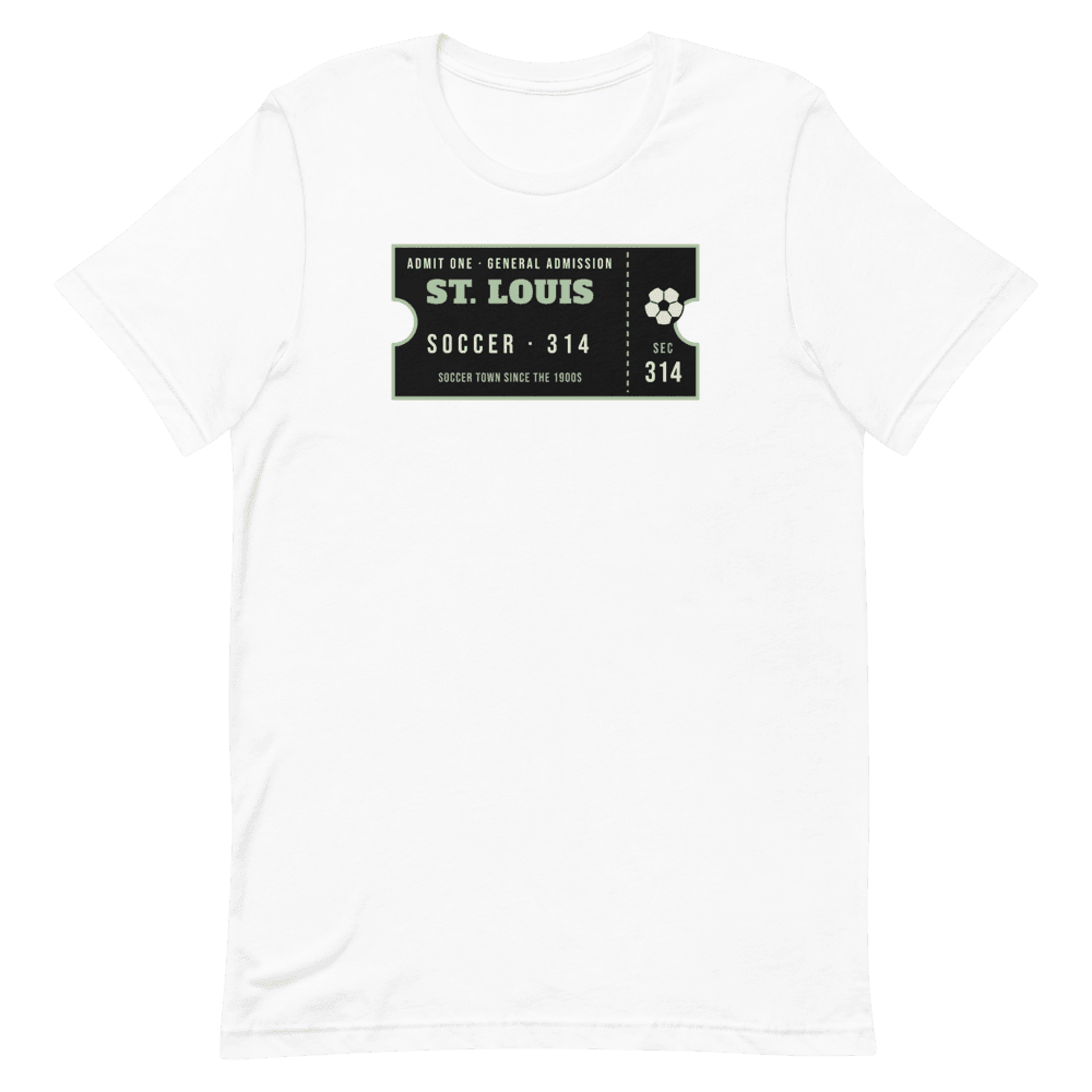 St. Louis Soccer City Ticket — White T-Shirt