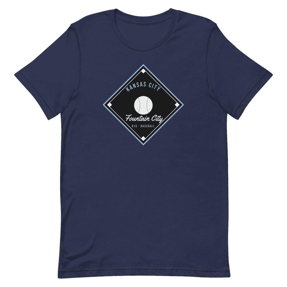 Kansas City Fountain City Baseball Diamond — Navy T-Shirt