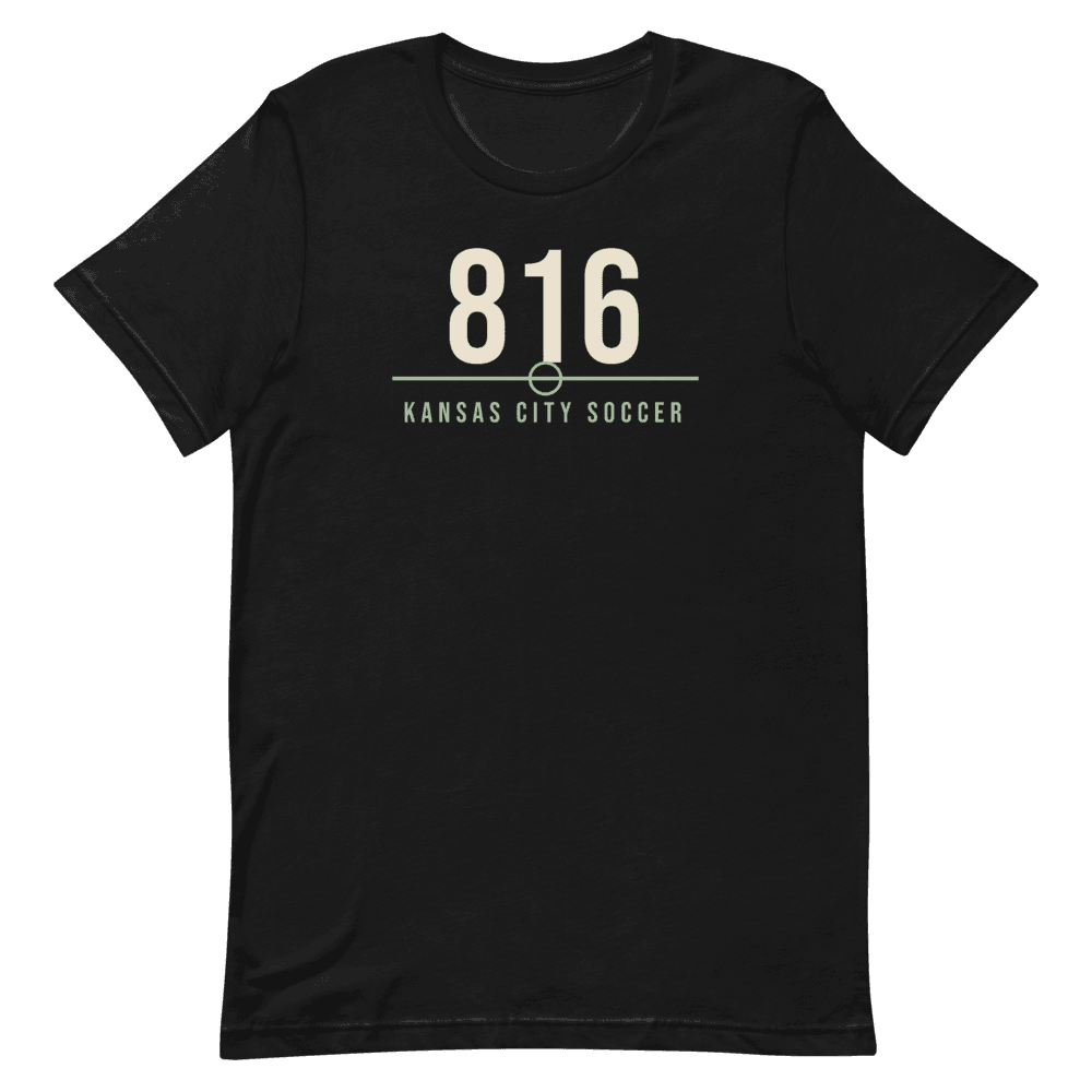 Kansas City 816 Soccer — Black T-Shirt
