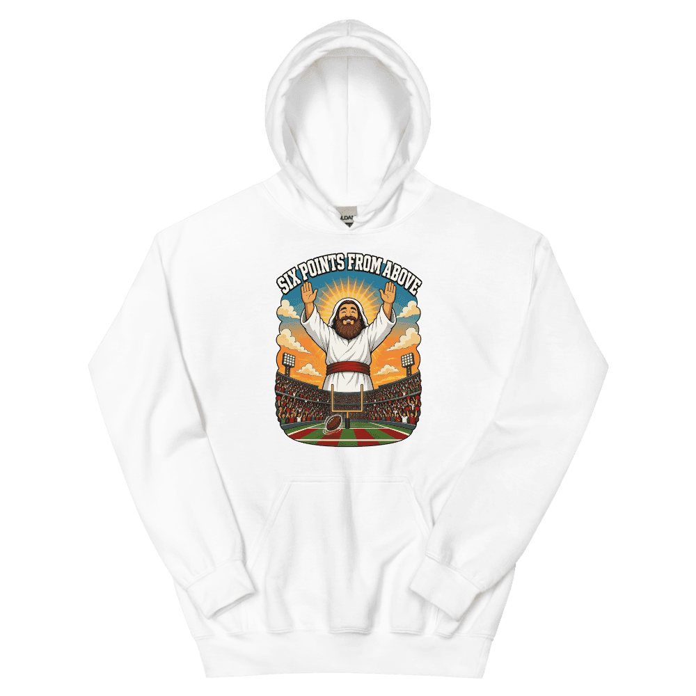 Six Points From Above — White Hoodie