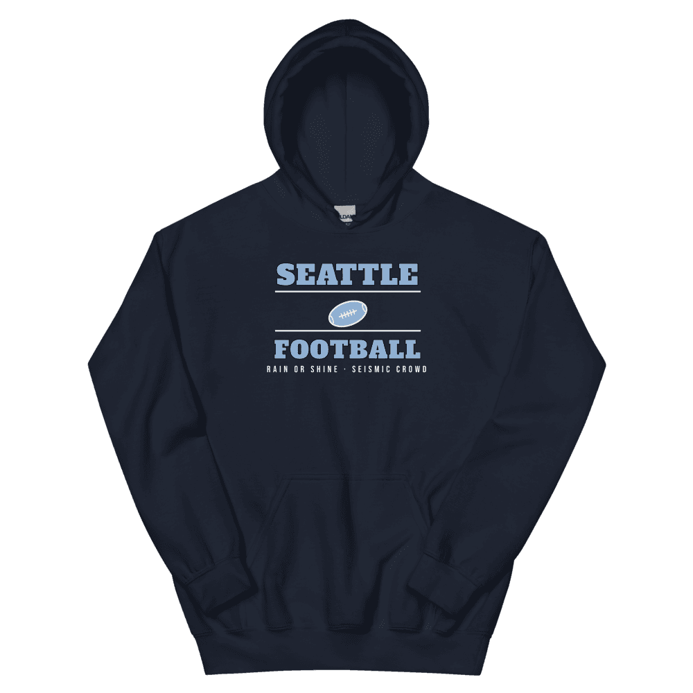 Seattle Football Rain or Shine Seismic Crowd — Navy Hoodie