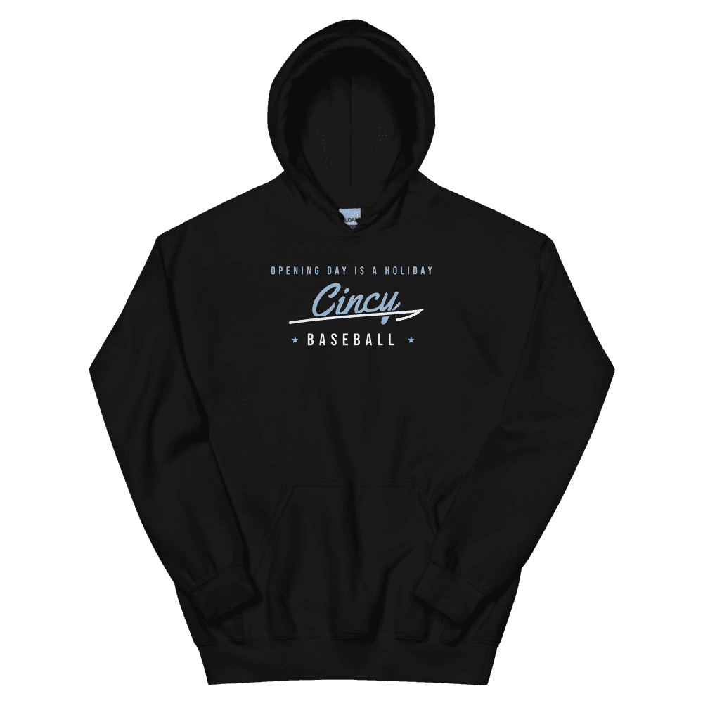 Cincinnati Opening Day Is a Holiday Baseball — Black Hoodie