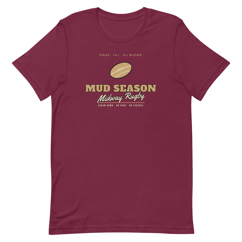 Midway Mud Season Rugby — Maroon T-Shirt