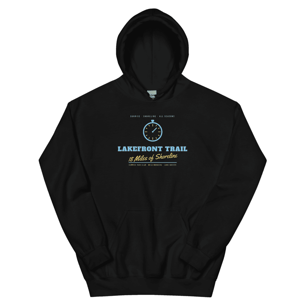 Lakefront Trail 18 Miles Run Club — Black Hoodie