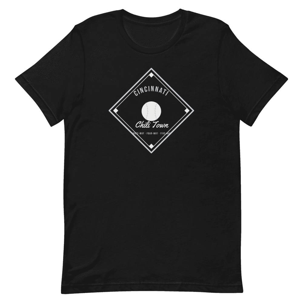 Cincinnati Chili Town Baseball Diamond — Black T-Shirt