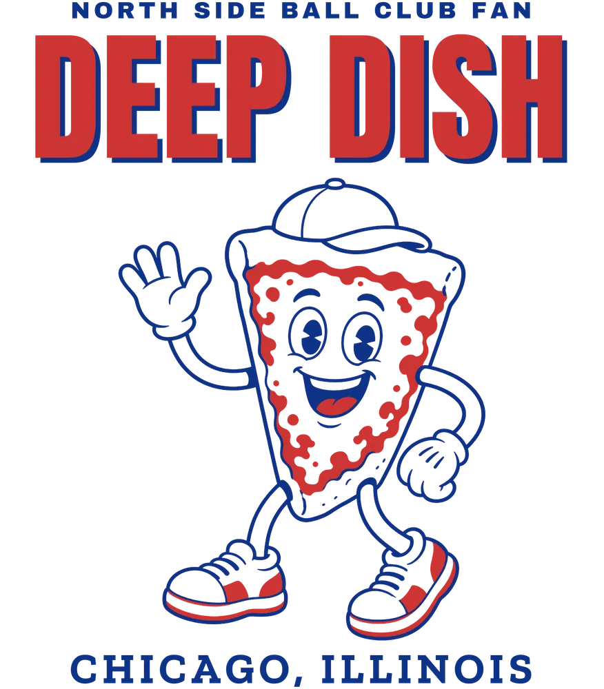Chicago North Side Baseball Deep Dish Slice — original artwork