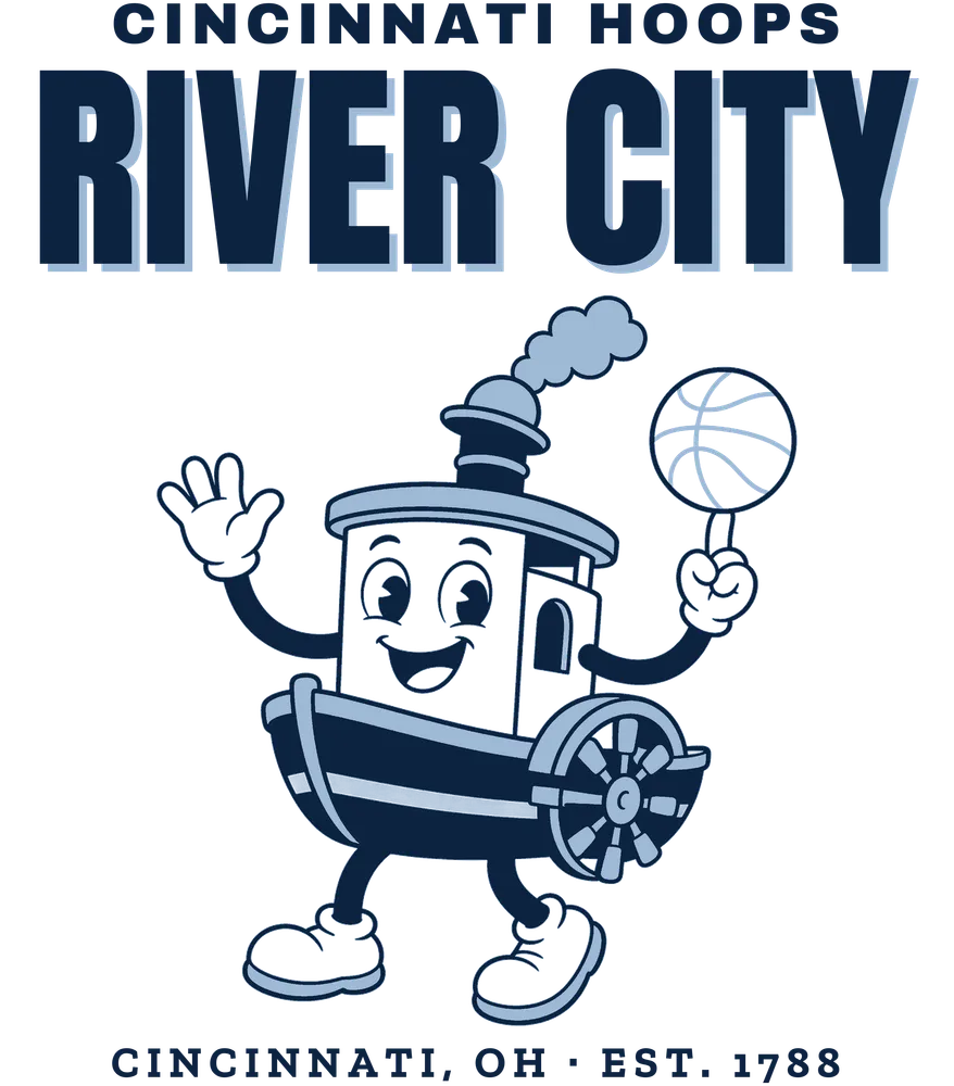 Cincinnati Hoops River City Riverboat — original artwork