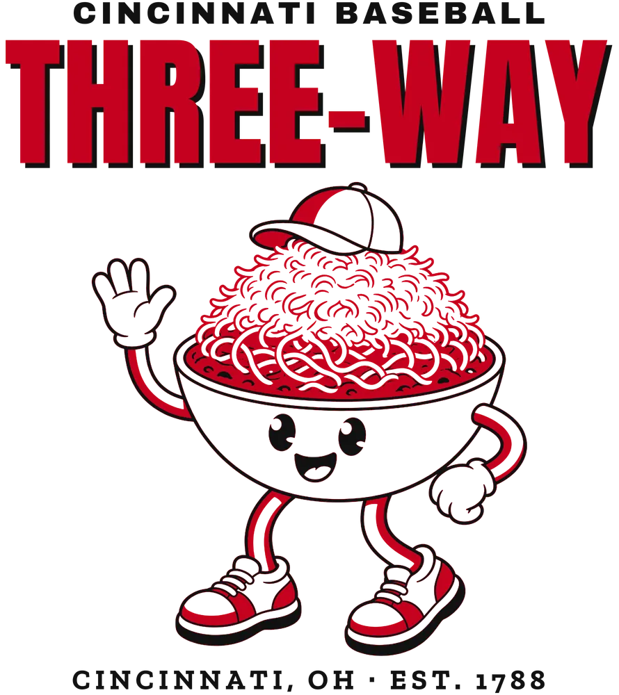 Cincinnati Baseball Three-Way Chili Bowl — original artwork