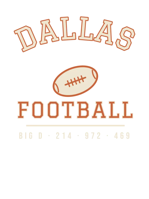 Dallas Big D Football Collegiate Arch — original artwork