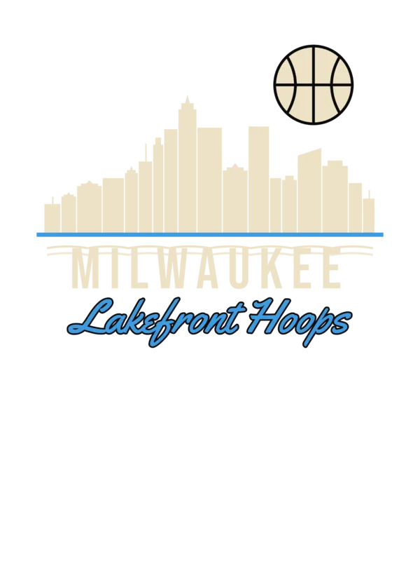 Milwaukee Lakefront Skyline Basketball — original artwork