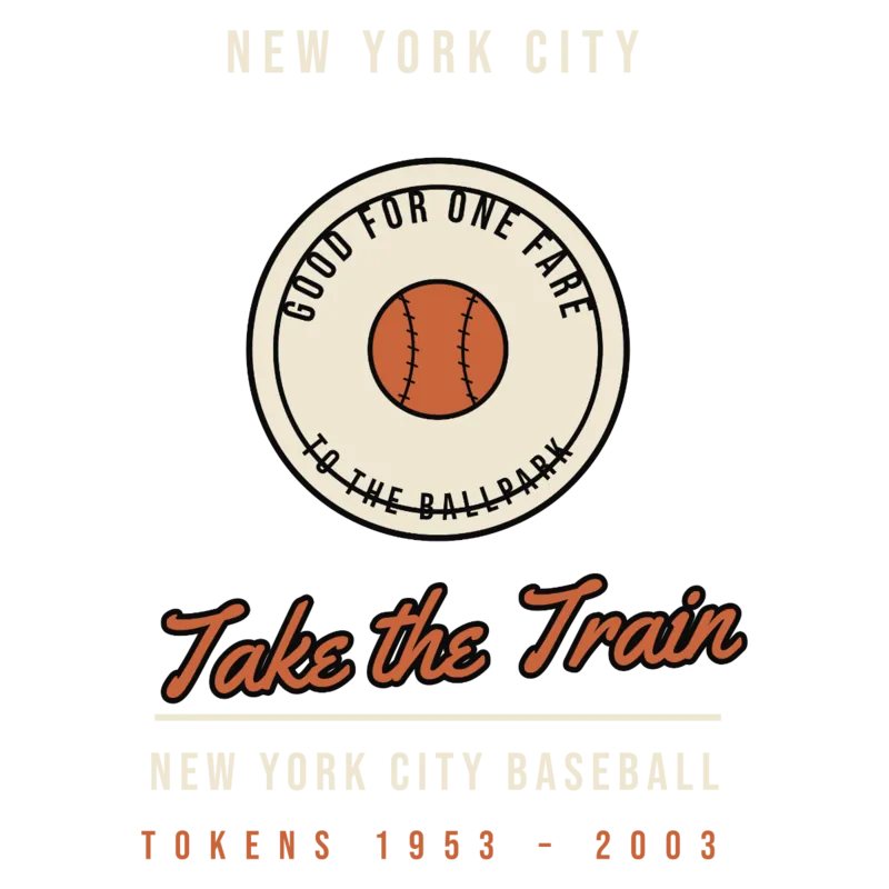 New York Subway Token Baseball — original artwork