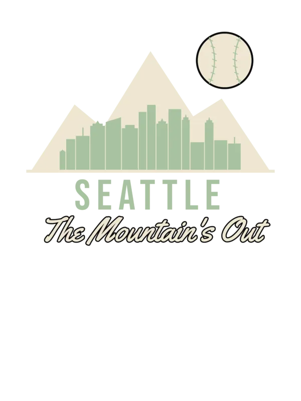 Seattle The Mountain Is Out Baseball — original artwork
