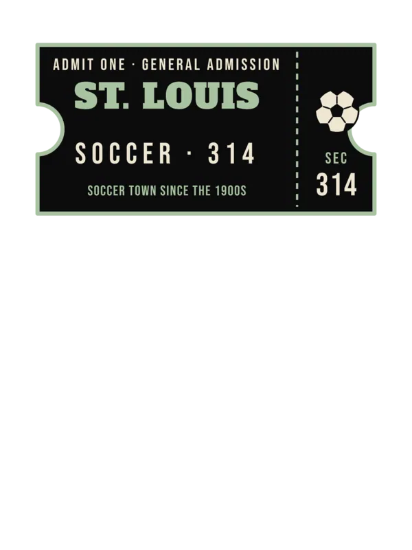 St. Louis Soccer City Ticket — original artwork