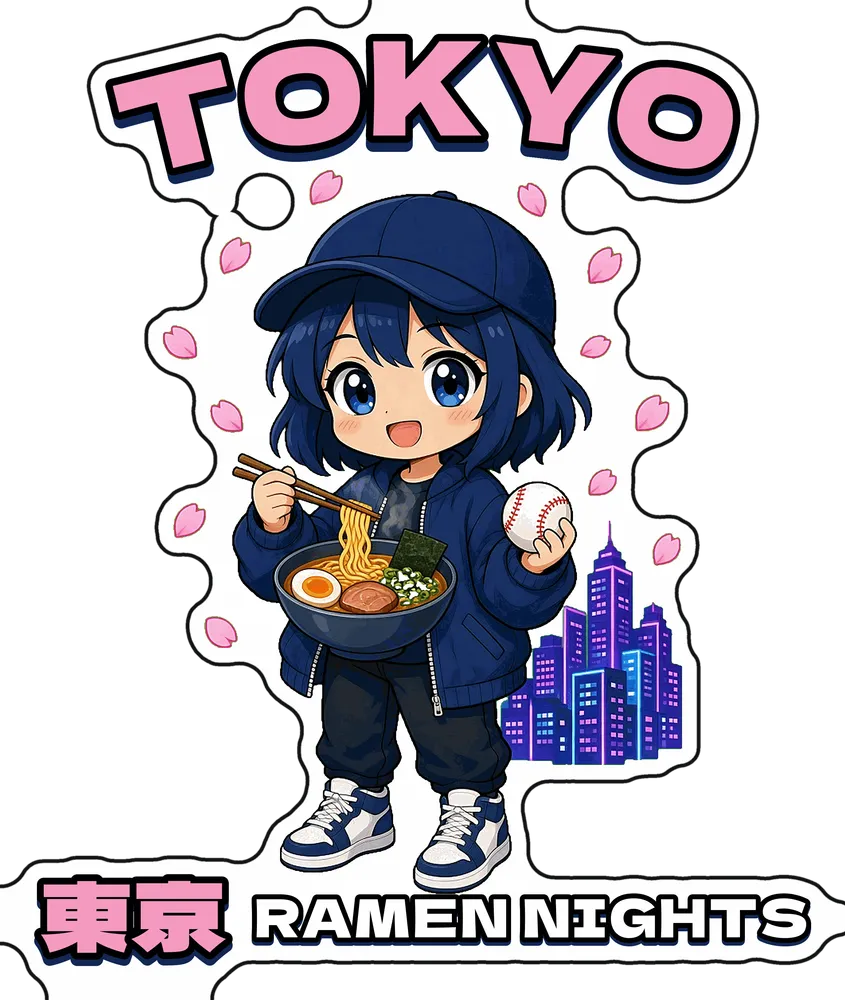 Tokyo Anime Ramen Nights Baseball — original artwork