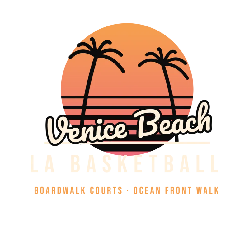 Los Angeles Venice Beach Basketball Sunset — original artwork