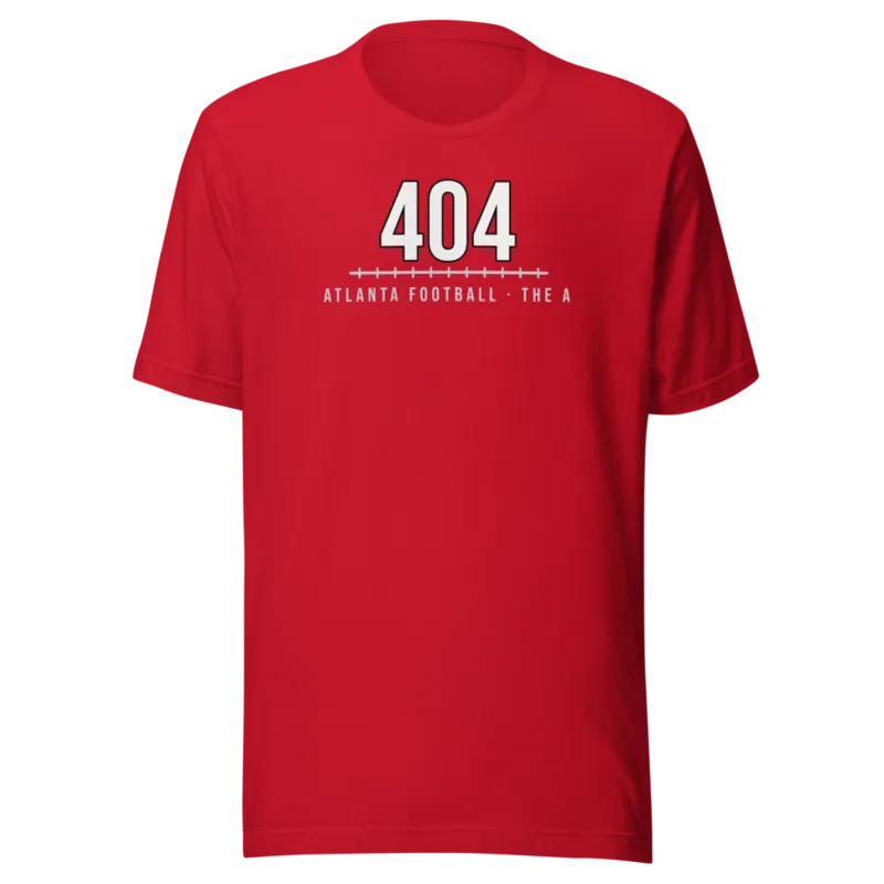 Atlanta 404 Football — Red T-Shirt