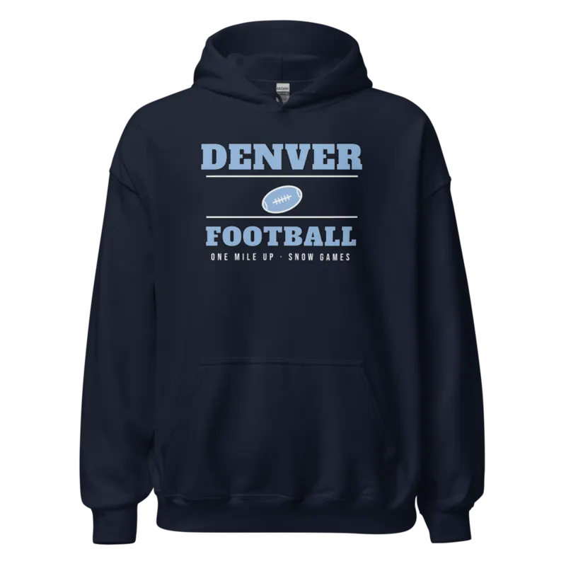 Denver Football One Mile Up — Navy Hoodie