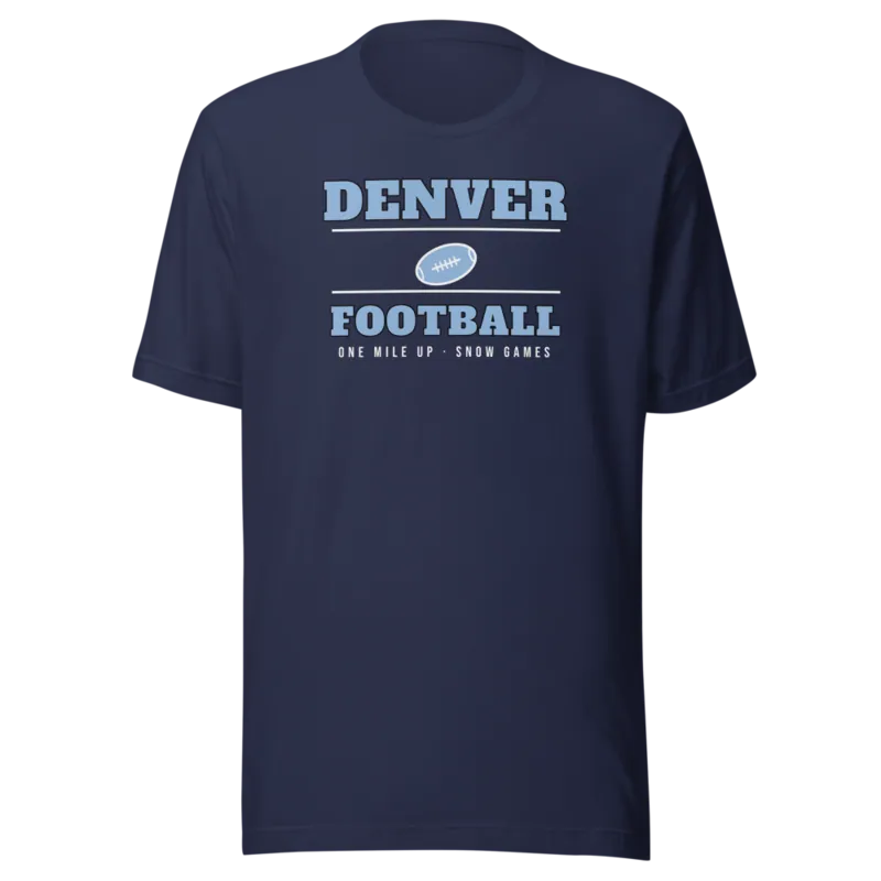 Denver Football One Mile Up on Navy T-Shirt