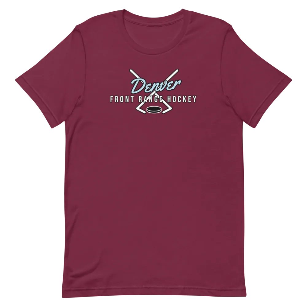 Denver Front Range Hockey — Maroon T-Shirt