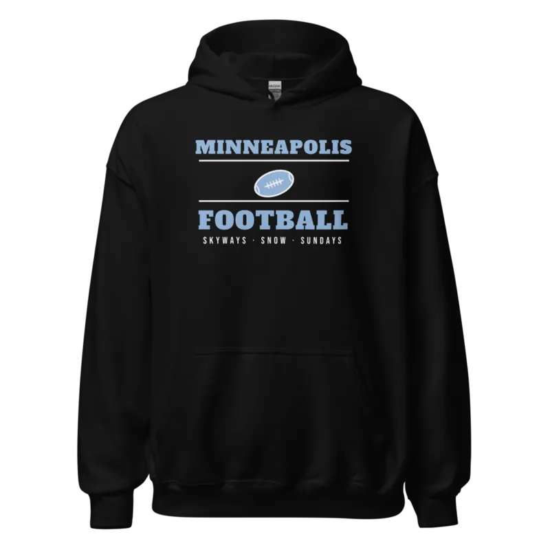 Minneapolis Skyway Football — Black Hoodie