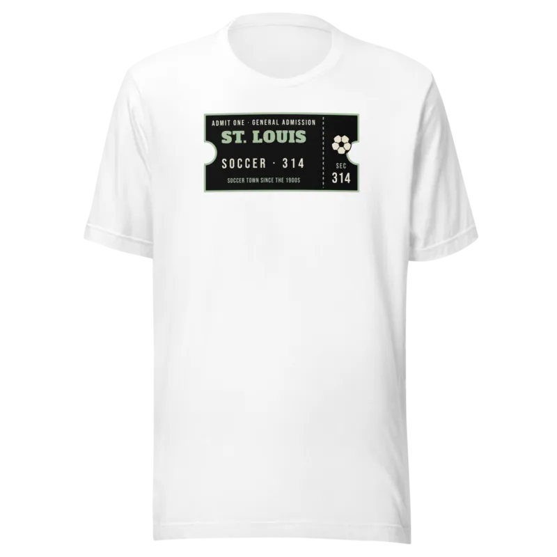St. Louis Soccer City Ticket — White T-Shirt