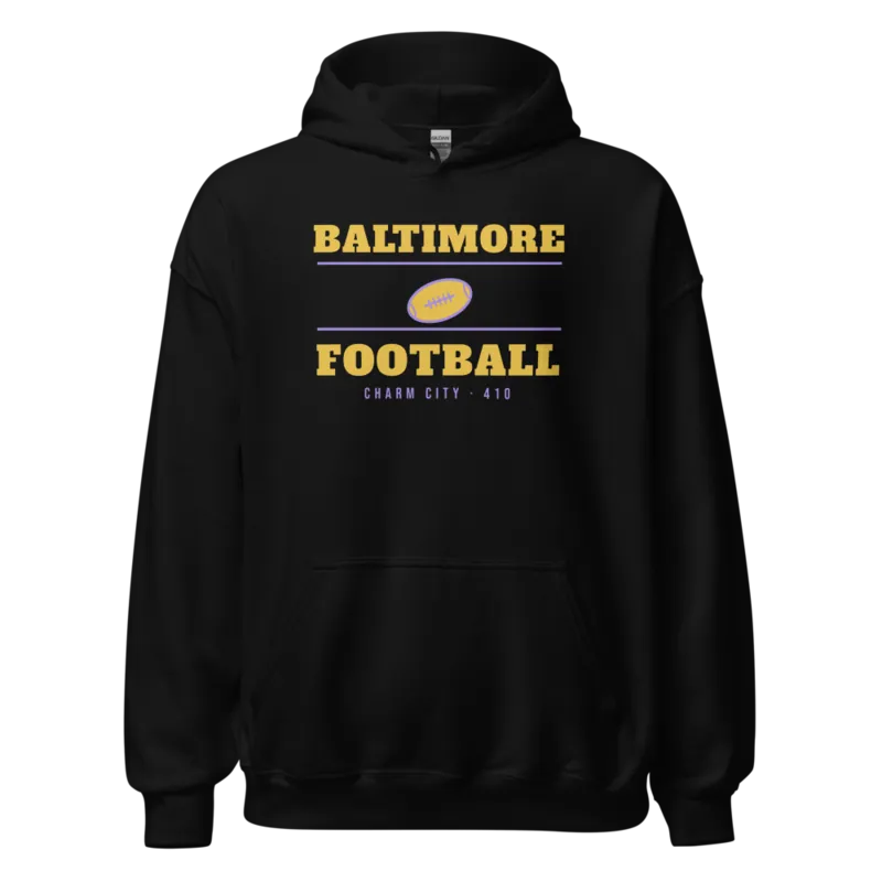 Baltimore Charm City Football — Black Hoodie