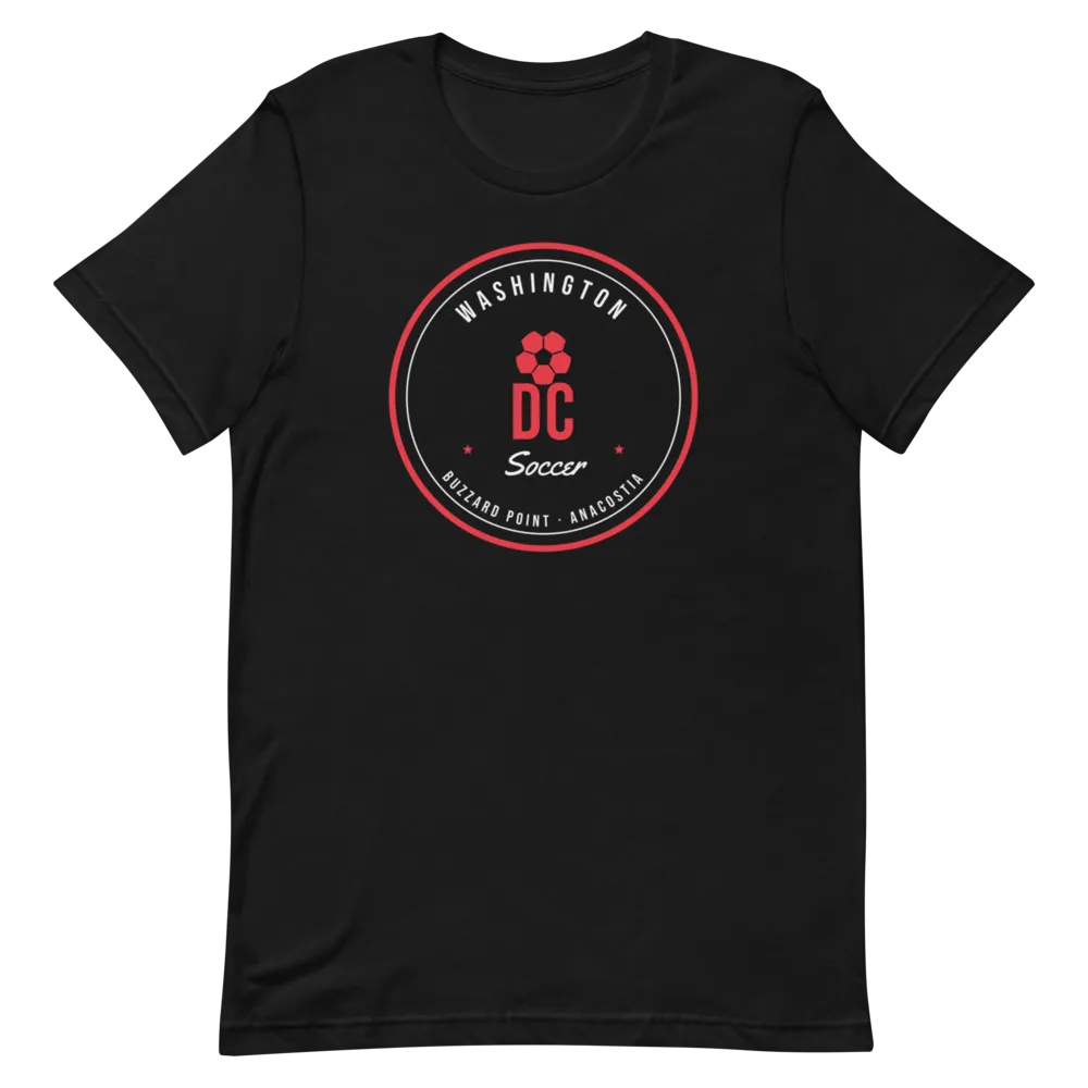 Washington DC District Soccer Badge — Black T-Shirt