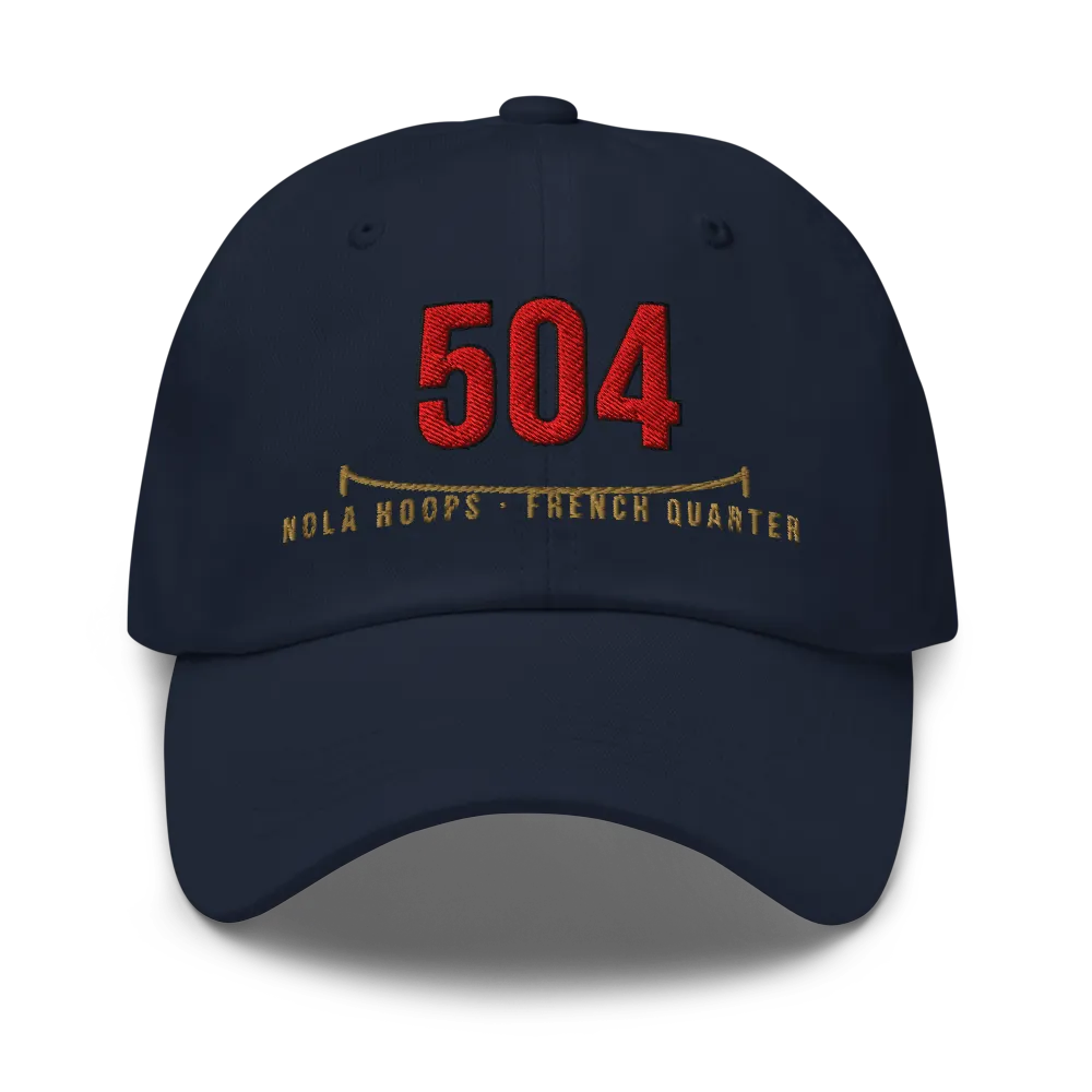 New Orleans 504 French Quarter Basketball — Navy Hat