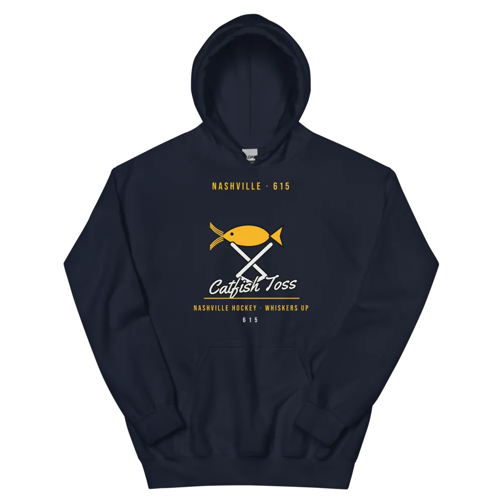 Nashville Catfish on the Ice Hockey — Navy Hoodie