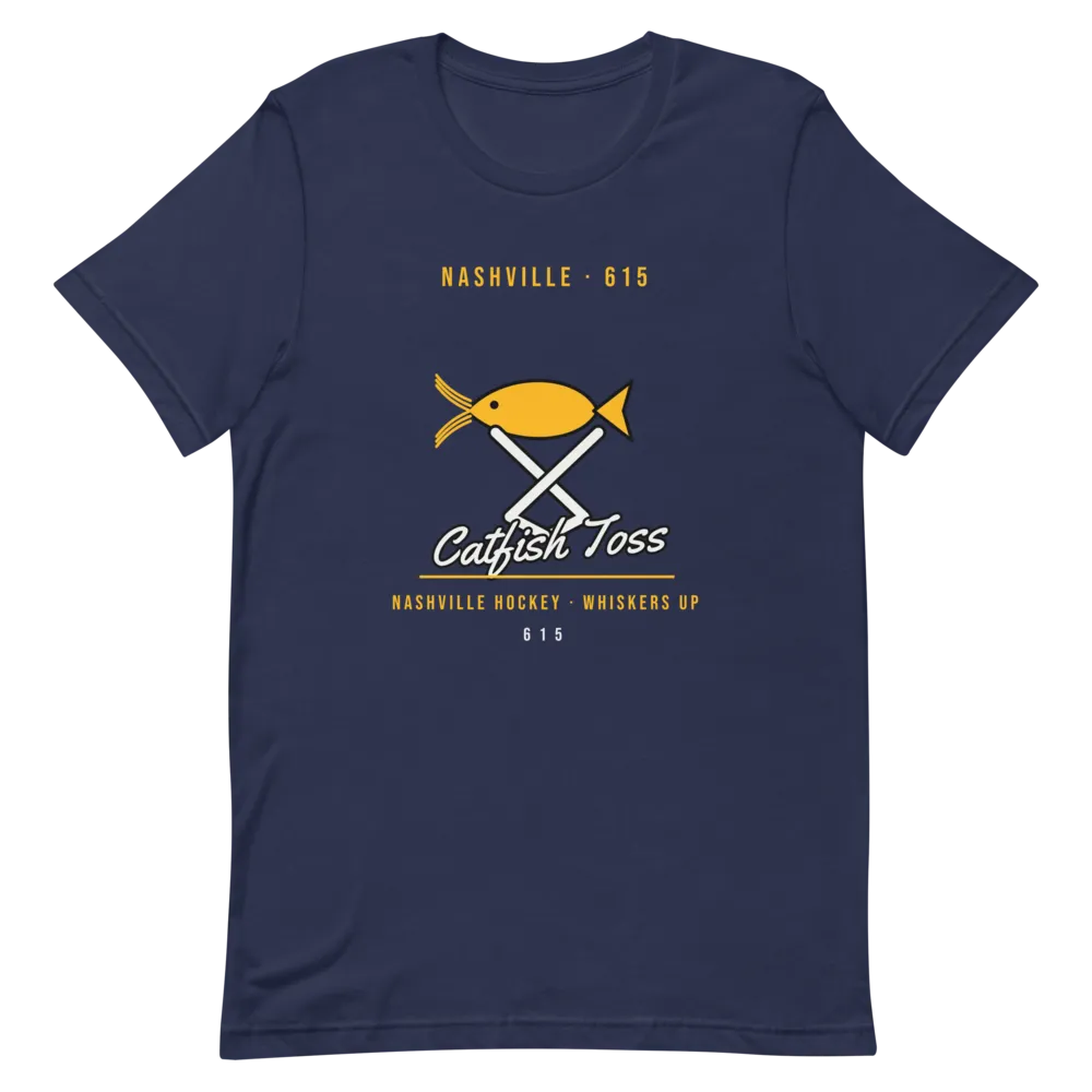 Nashville Catfish on the Ice Hockey — Navy T-Shirt