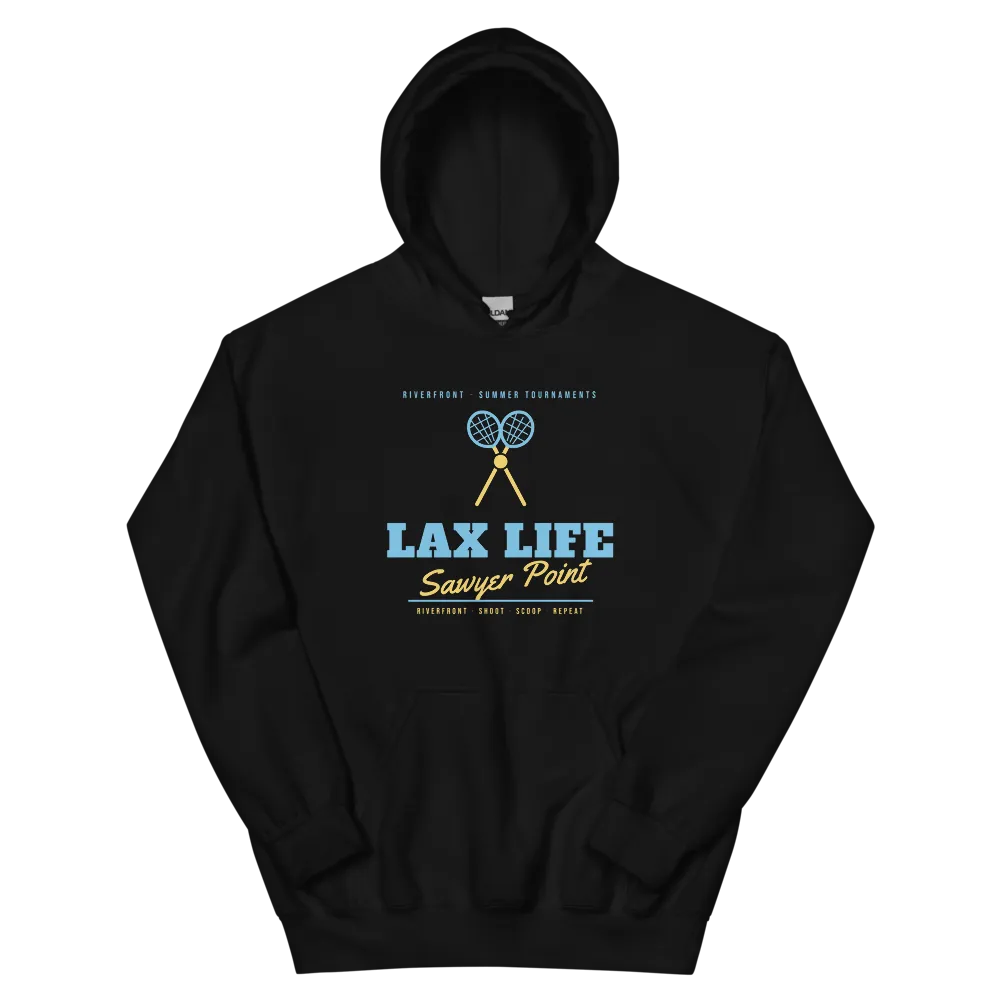 Sawyer Point Lax Riverfront Lacrosse — Black Hoodie