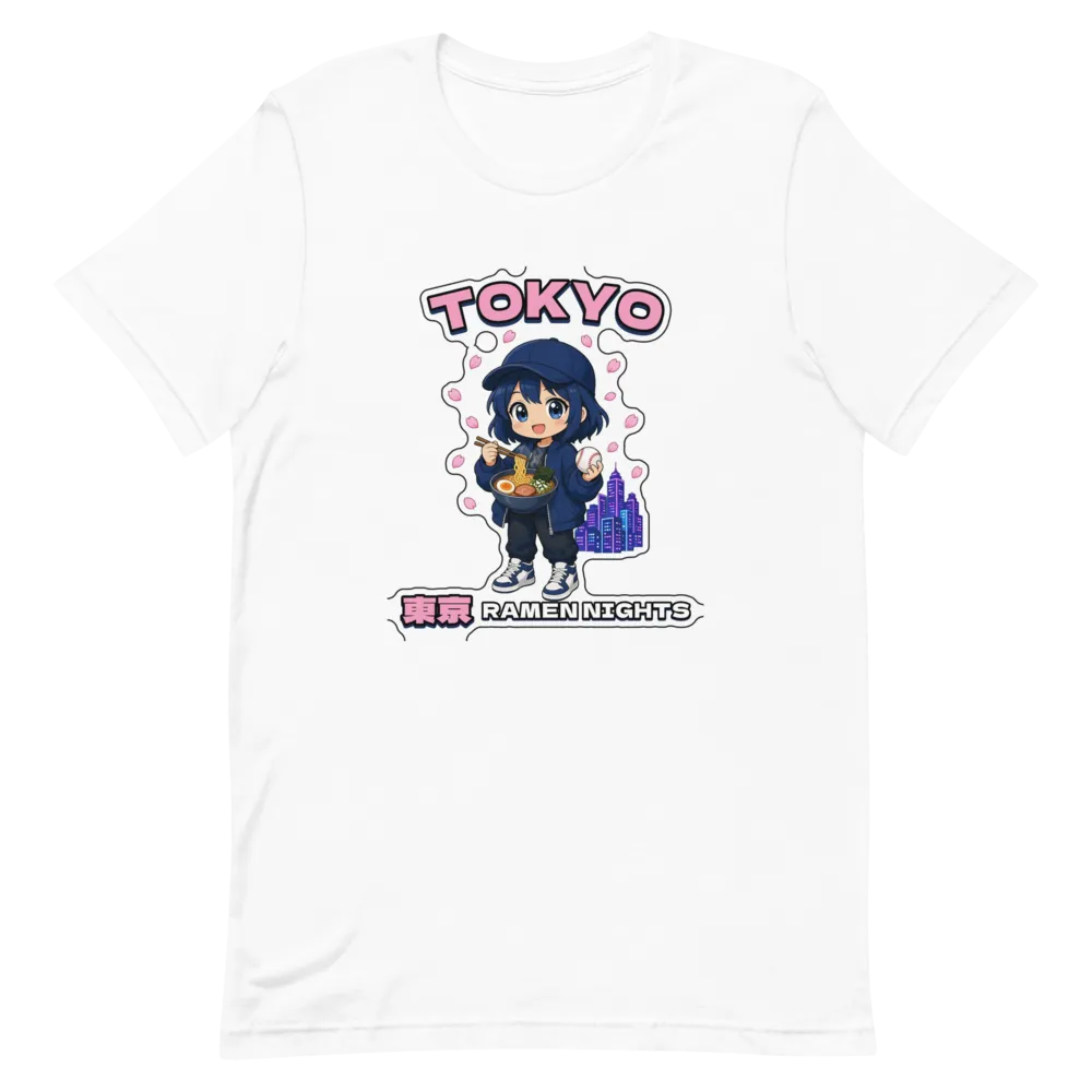 Tokyo Anime Ramen Nights Baseball — White T-Shirt