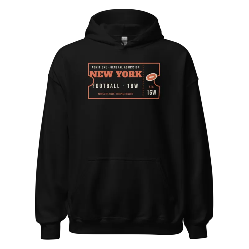 New York Football Across the River Ticket — Sticker