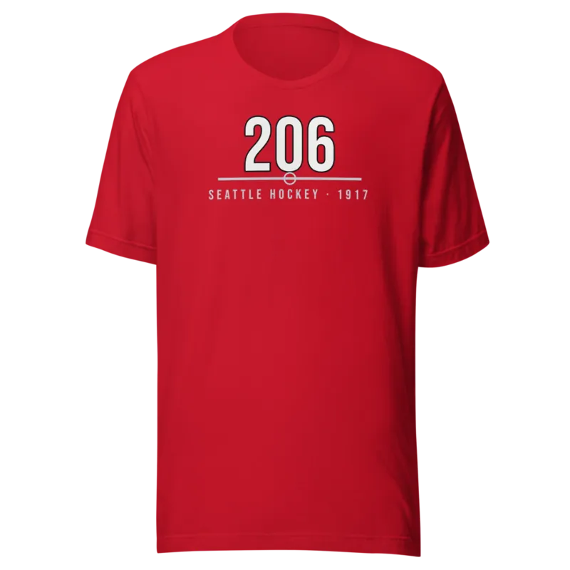 Seattle 206 Hockey Since 1917 — Red T-Shirt