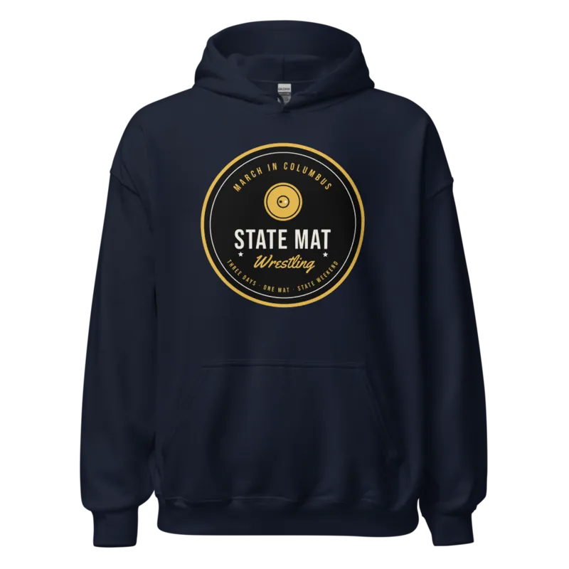 March in Columbus State Mat Wrestling — Navy Hoodie