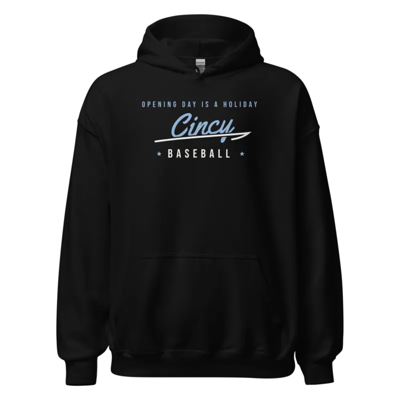 Cincinnati Opening Day Is a Holiday Baseball — Black Hoodie
