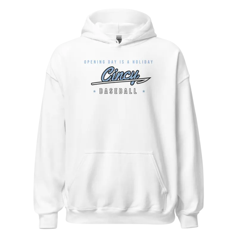 Cincinnati Opening Day Is a Holiday Baseball — White Hoodie