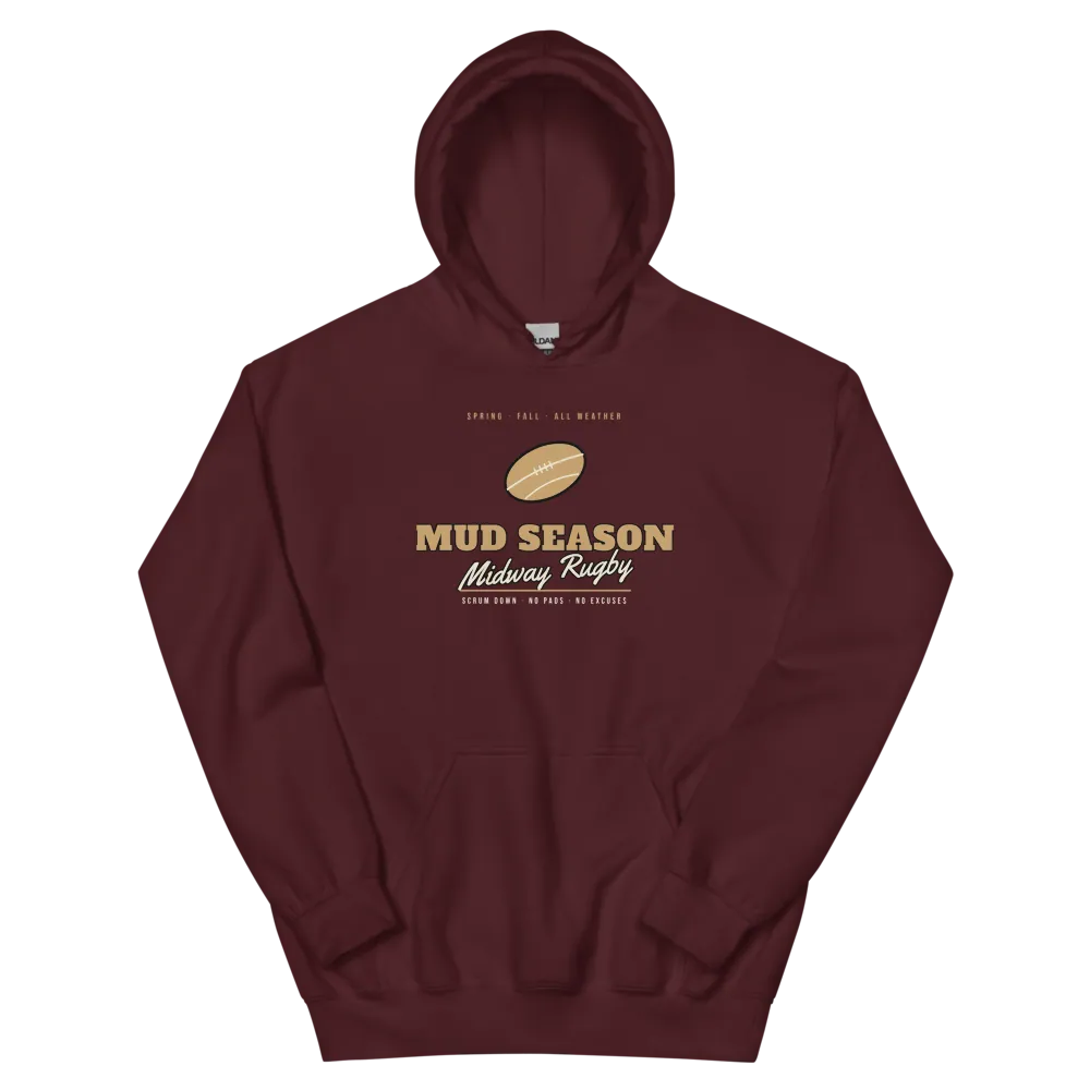 Midway Mud Season Rugby — Maroon Hoodie