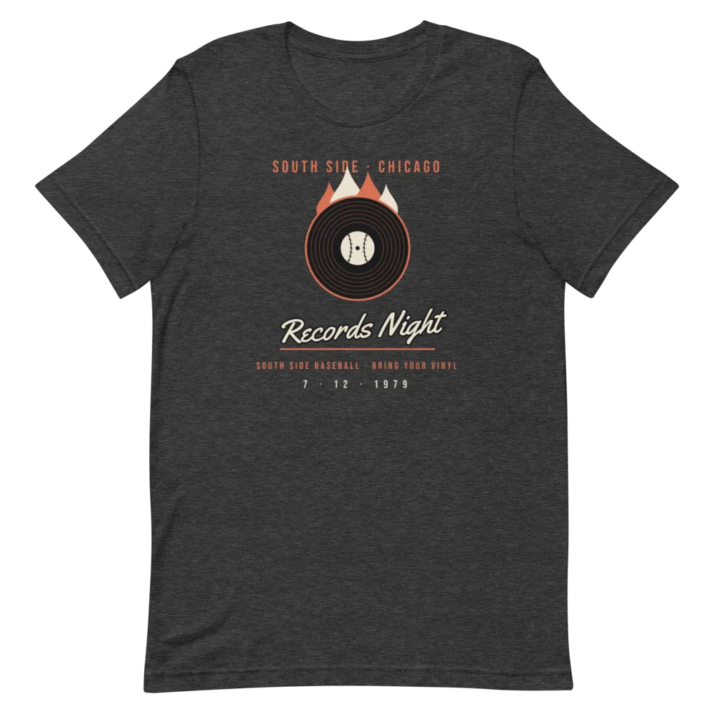 Chicago South Side Vinyl Night 1979 — Dark Grey Heather T-Shirt
